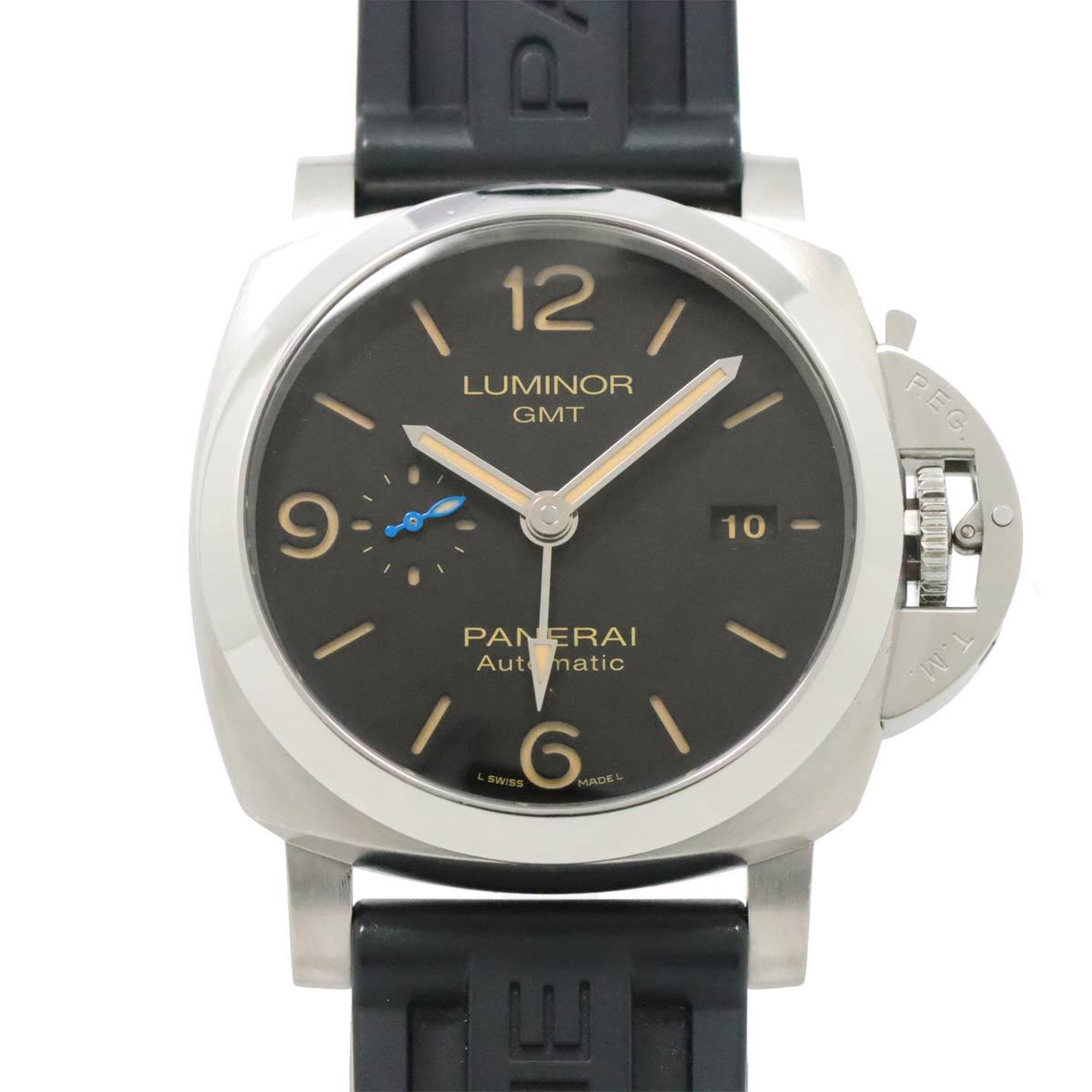 Panerai Luminor 1950 3 Days GMT PAM01320 Men's Watch Date Black Power Reserve Automatic Self-Winding