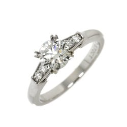 Harry Winston HARRY WINSTON Diamond 0.72ct F/VVS2/3EX Size 7.5 Ring Round Trist Pt Platinum Certificate