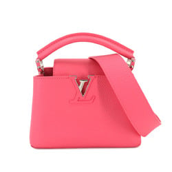 LOUIS VUITTON Capucines MINI 2way Hand Shoulder Bag Taurillon Leather Pink M55987 RFID