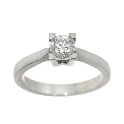 Harry Winston HARRY WINSTON Diamond 0.50ct F/VVS2/EX Size 10 HW Pt Platinum Ring Certificate