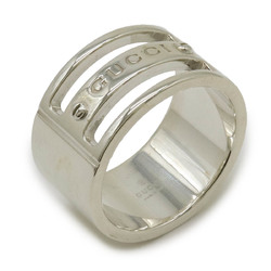 GUCCI Gucci Bis Wide Ring Ag925 SV925 Silver #19 Japanese Size Approx. 18.5