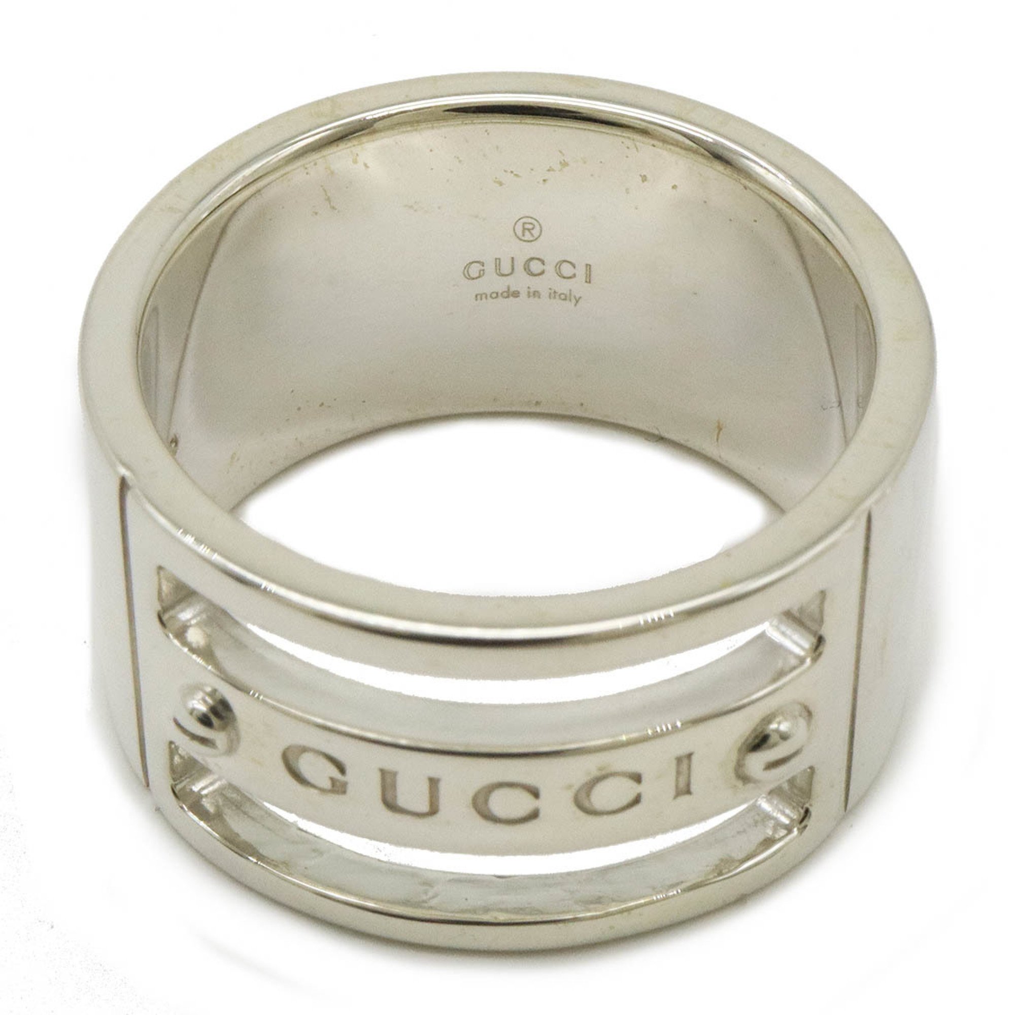 GUCCI Gucci Bis Wide Ring Ag925 SV925 Silver #19 Japanese Size Approx. 18.5