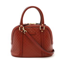 GUCCI Micro Guccissima Handbag Shoulder Bag Leather Red 449654