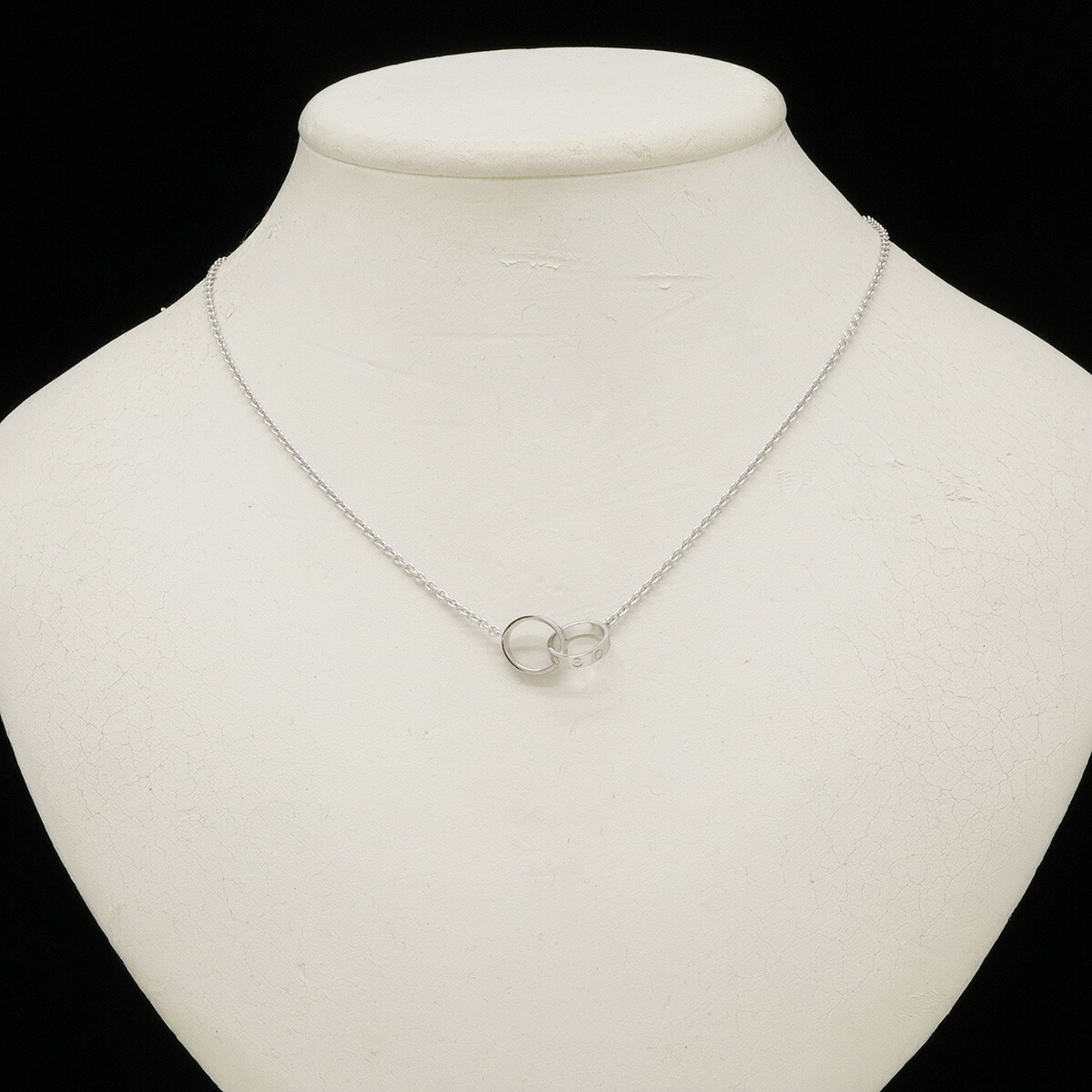 Cartier Baby Love Necklace LOVE LΘVE Pendant K18WG 750WG White Gold B7212500