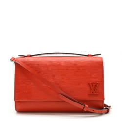 LOUIS VUITTON Louis Vuitton Epi Clery Handbag Clutch Bag Shoulder Pochette Coquelicot Red M54538