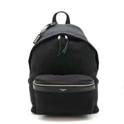 SAINT LAURENT PARIS YSL Yves Saint Laurent City Backpack Rucksack Nylon Leather Black 534967