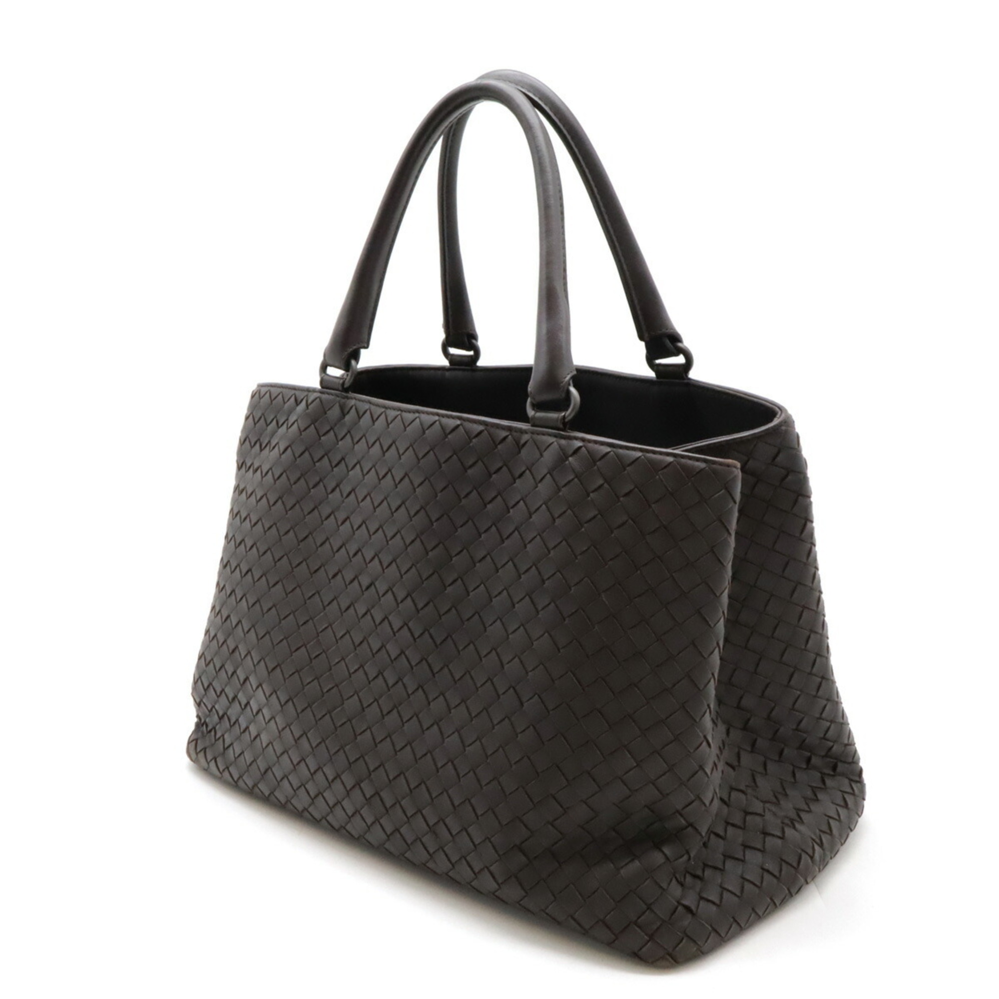 BOTTEGA VENETA Bottega Veneta Intrecciato Tote Bag Handbag Leather Dark Brown 223377