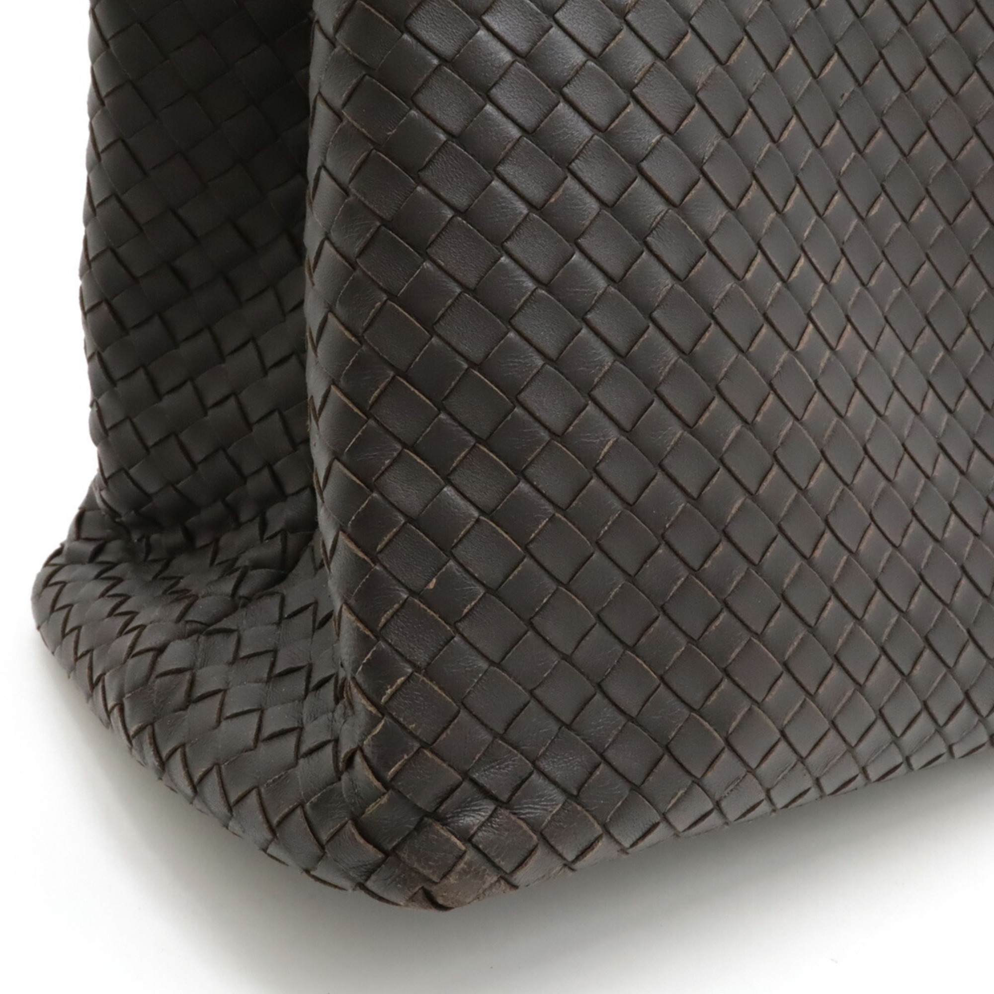 BOTTEGA VENETA Bottega Veneta Intrecciato Tote Bag Handbag Leather Dark Brown 223377