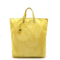 BOTTEGA VENETA Bottega Veneta Intreccio Illusion Tote Bag Nylon Leather Yellow 299871