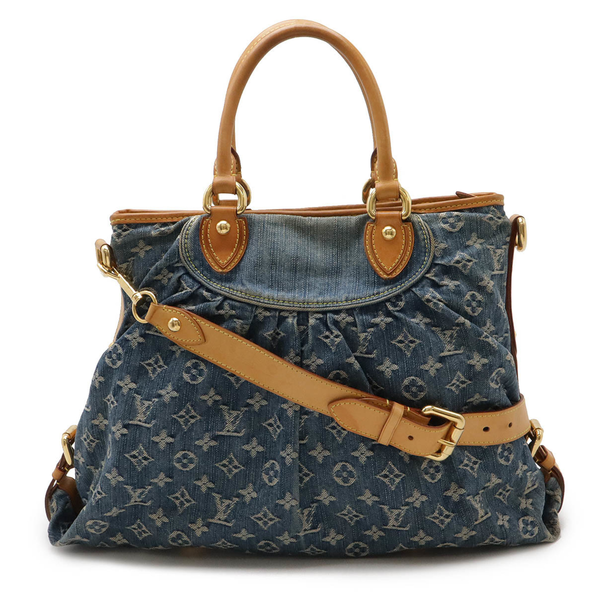 LOUIS VUITTON Louis Vuitton Monogram Denim Neo Cavi GM Tote Bag Handbag Shoulder Blue M95350