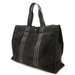 HERMES Hermes Foult Tote GM bag Shoulder tote Handbag Canvas Black Grey