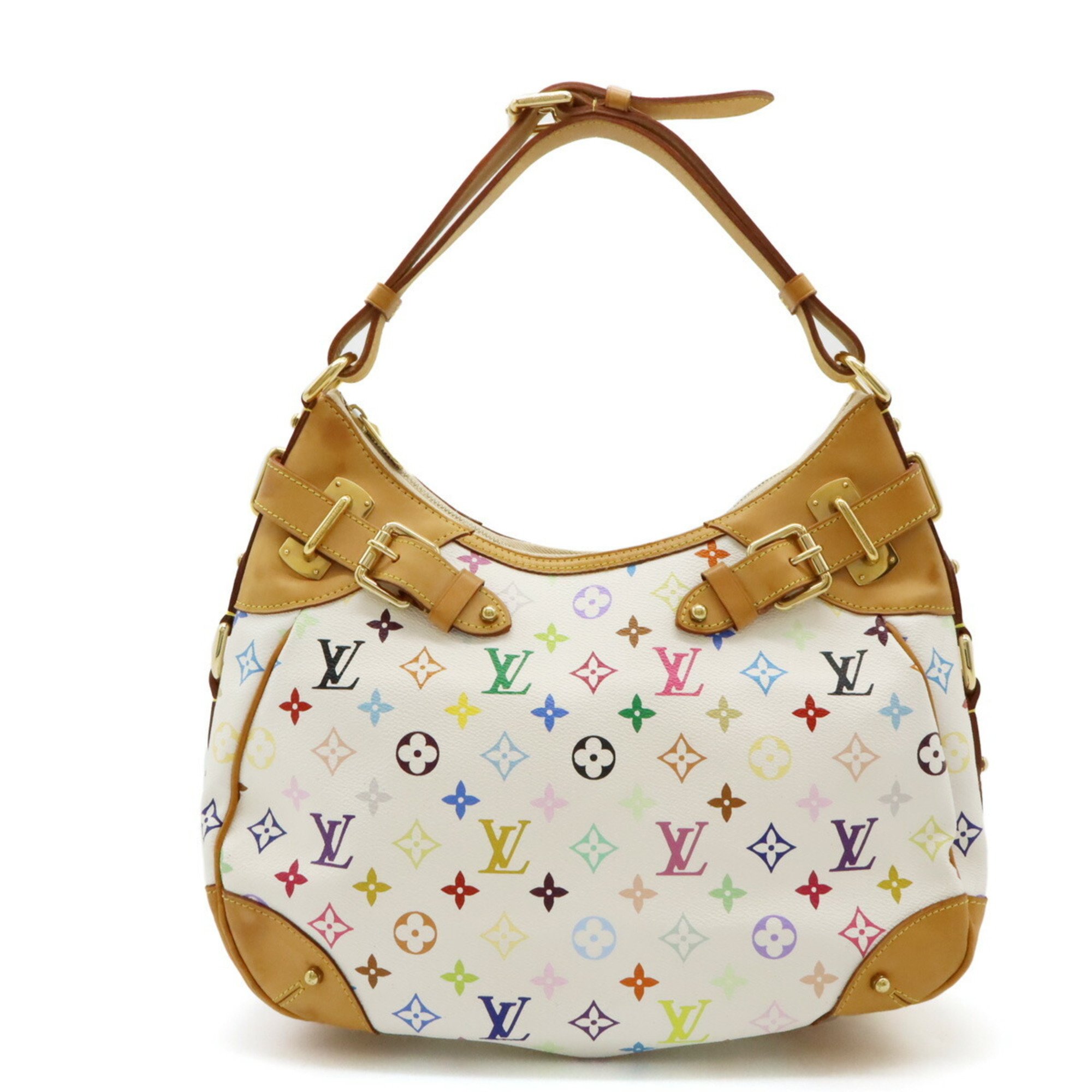 LOUIS VUITTON Louis Vuitton Monogram Multicolor Greta Shoulder Bag Bron White M40195