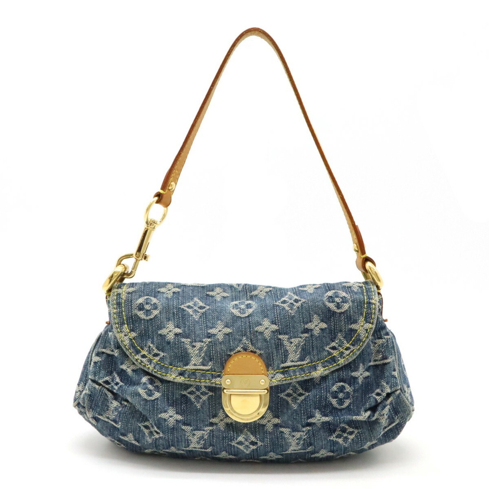 LOUIS VUITTON Louis Vuitton Monogram Denim Pretty Handbag Bag Blue M95050