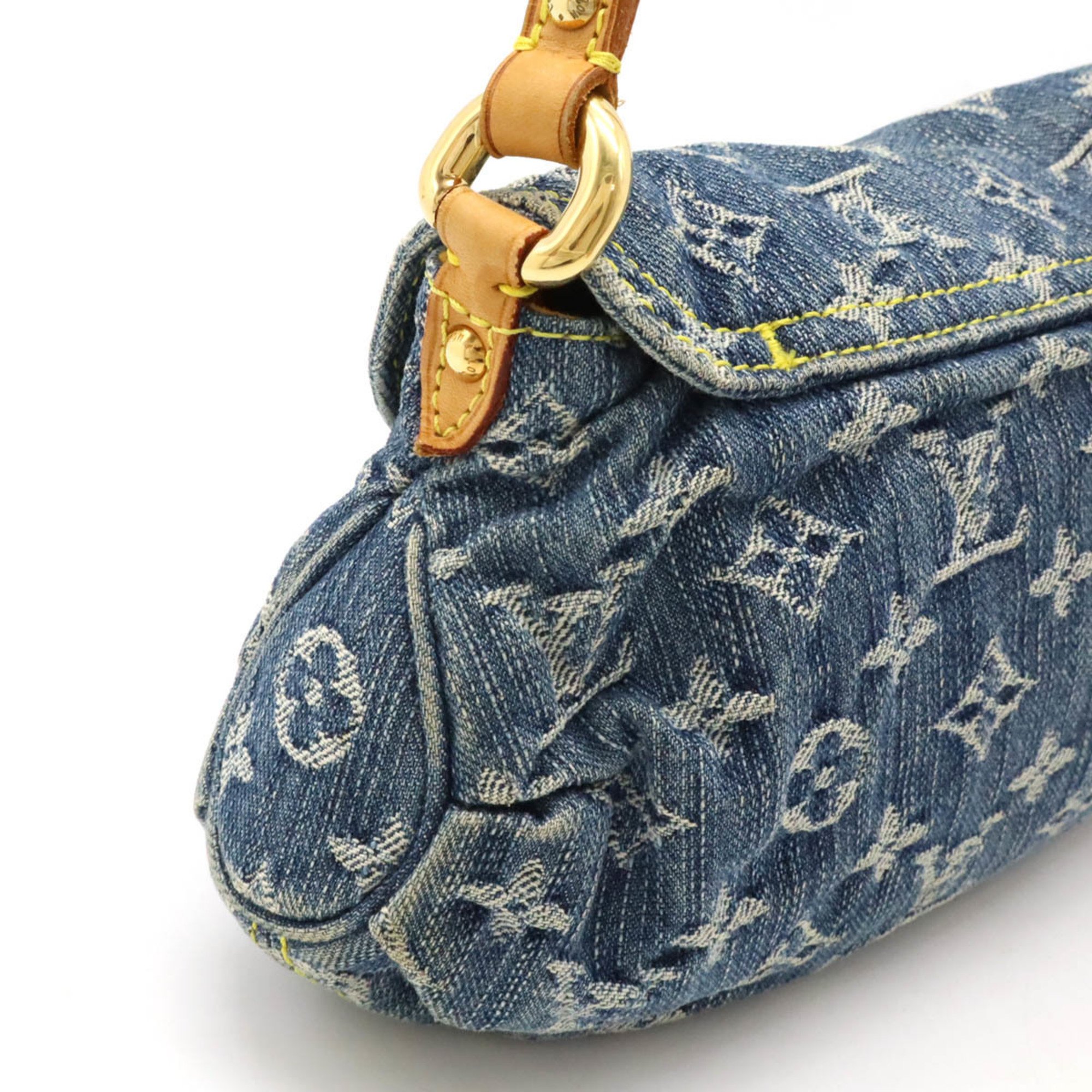 LOUIS VUITTON Louis Vuitton Monogram Denim Pretty Handbag Bag Blue M95050