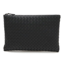 BOTTEGA VENETA Bottega Veneta Intrecciato Clutch Bag Second Pouch Leather Black