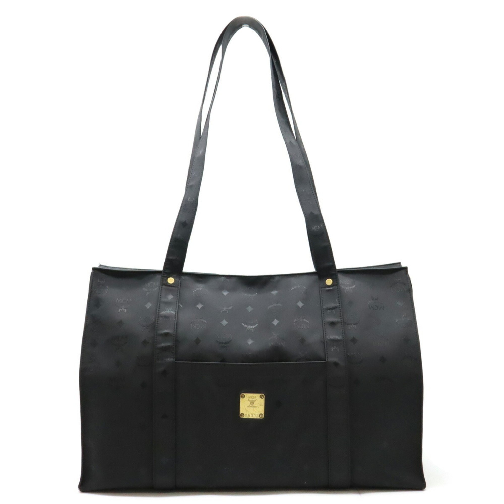 MCM Glam Tote Bag, Large Tote, Shoulder PVC, Black