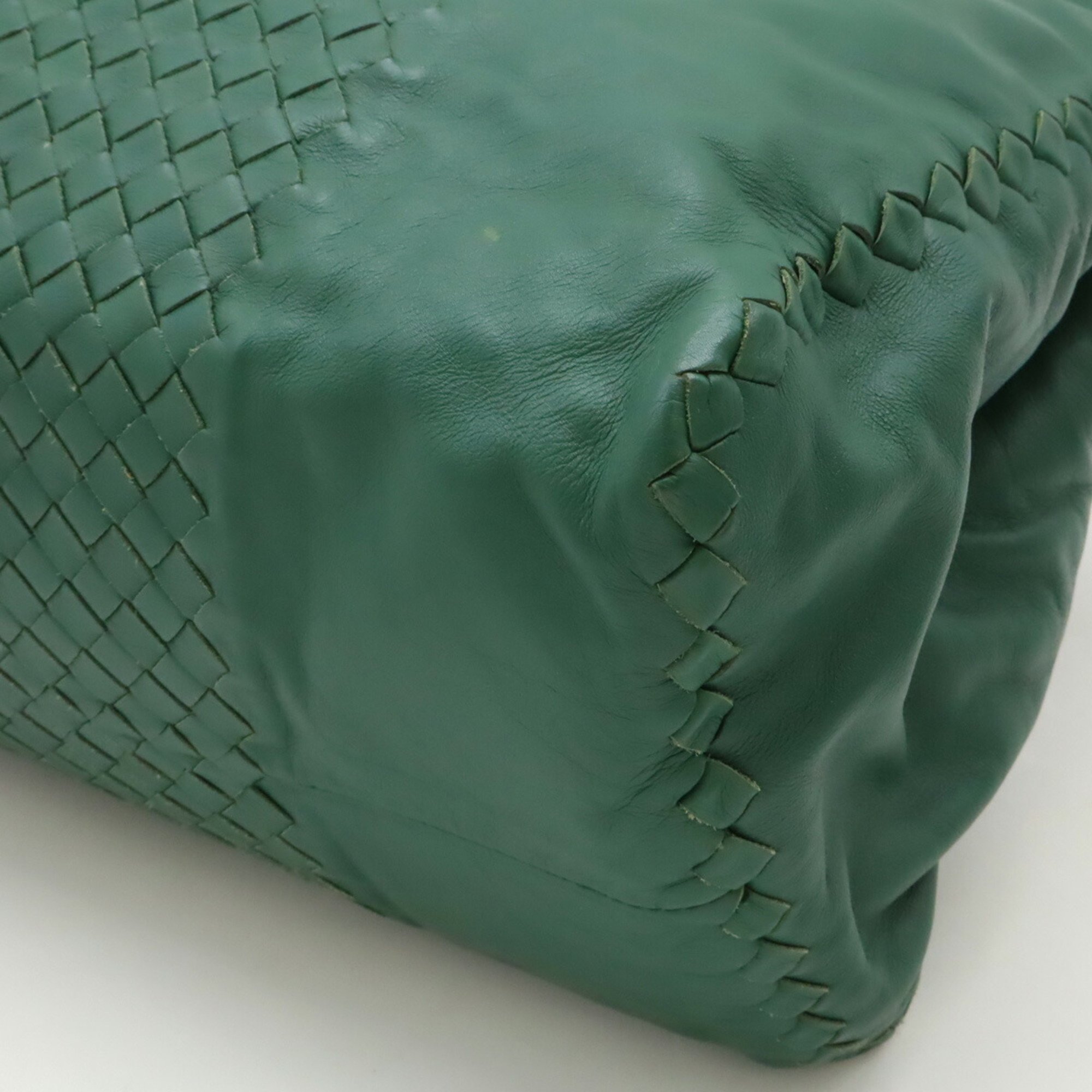 BOTTEGA VENETA Bottega Veneta Intrecciato Handbag Tote Bag Leather Green