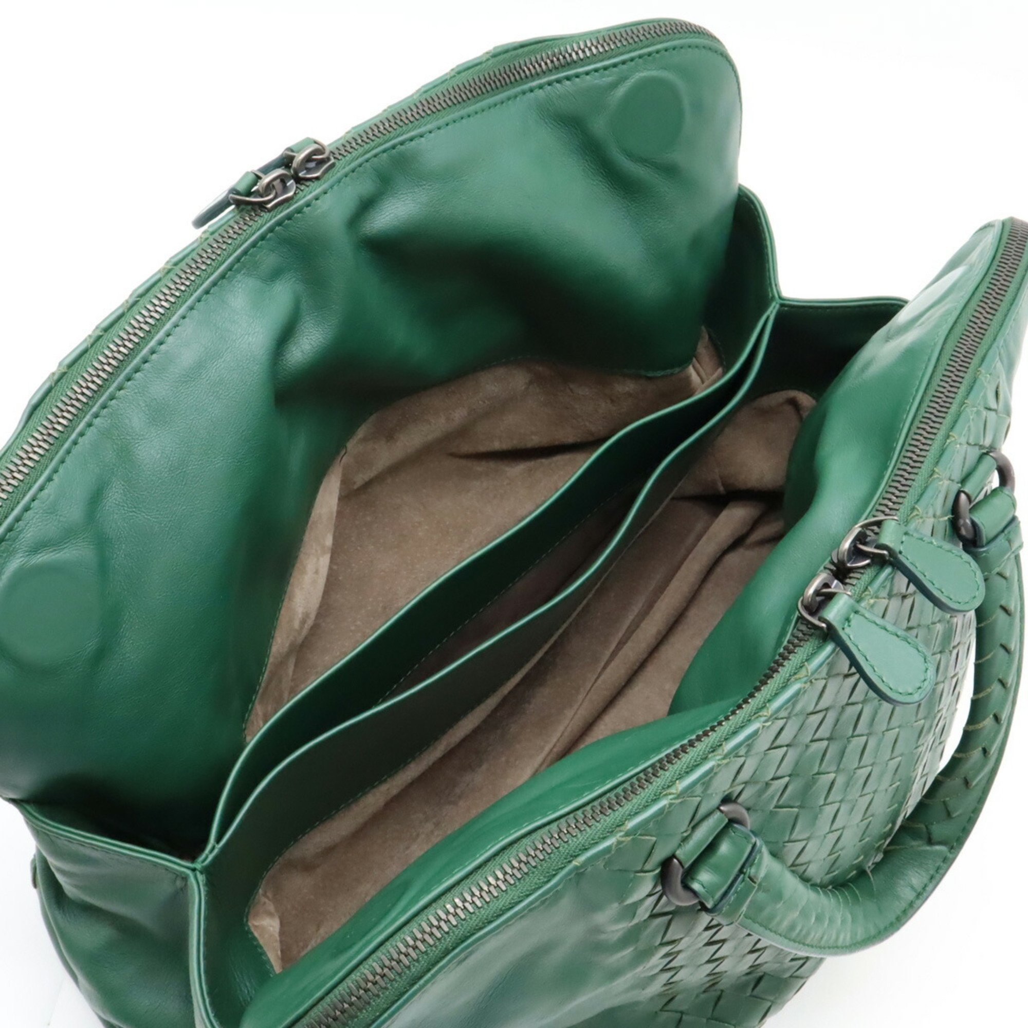 BOTTEGA VENETA Bottega Veneta Intrecciato Handbag Tote Bag Leather Green