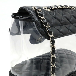 CHANEL Chanel Matelasse Coco Mark Chain Shoulder Bag Leather Vinyl Black A57826