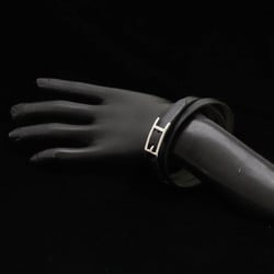 HERMES Hermes API3 Long Bracelet Bangle Leather Black E Stamp