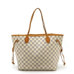 LOUIS VUITTON Damier Azur Neverfull MM Tote Bag Shoulder N51107