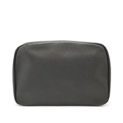 LOUIS VUITTON Louis Vuitton Taiga True Toilet GM Second Bag Pouch Travel Case Ardoise Black M30212