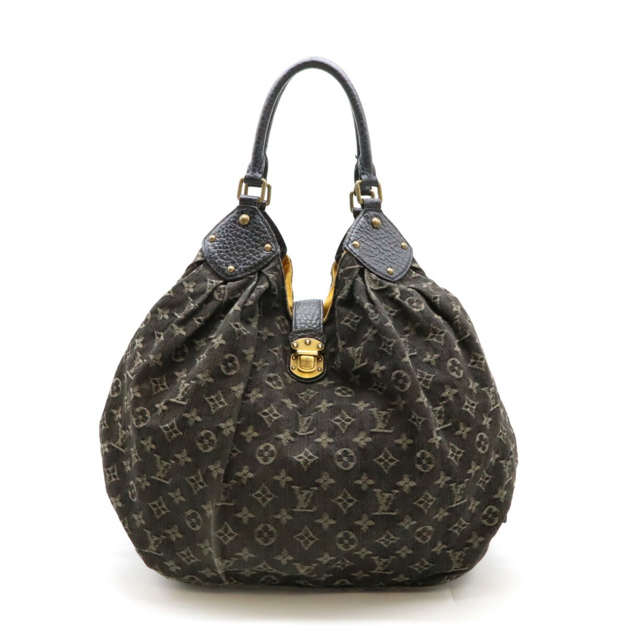 LOUIS VUITTON Louis Vuitton Monogram Denim XL Shoulder Bag Handbag Noir Black M95510