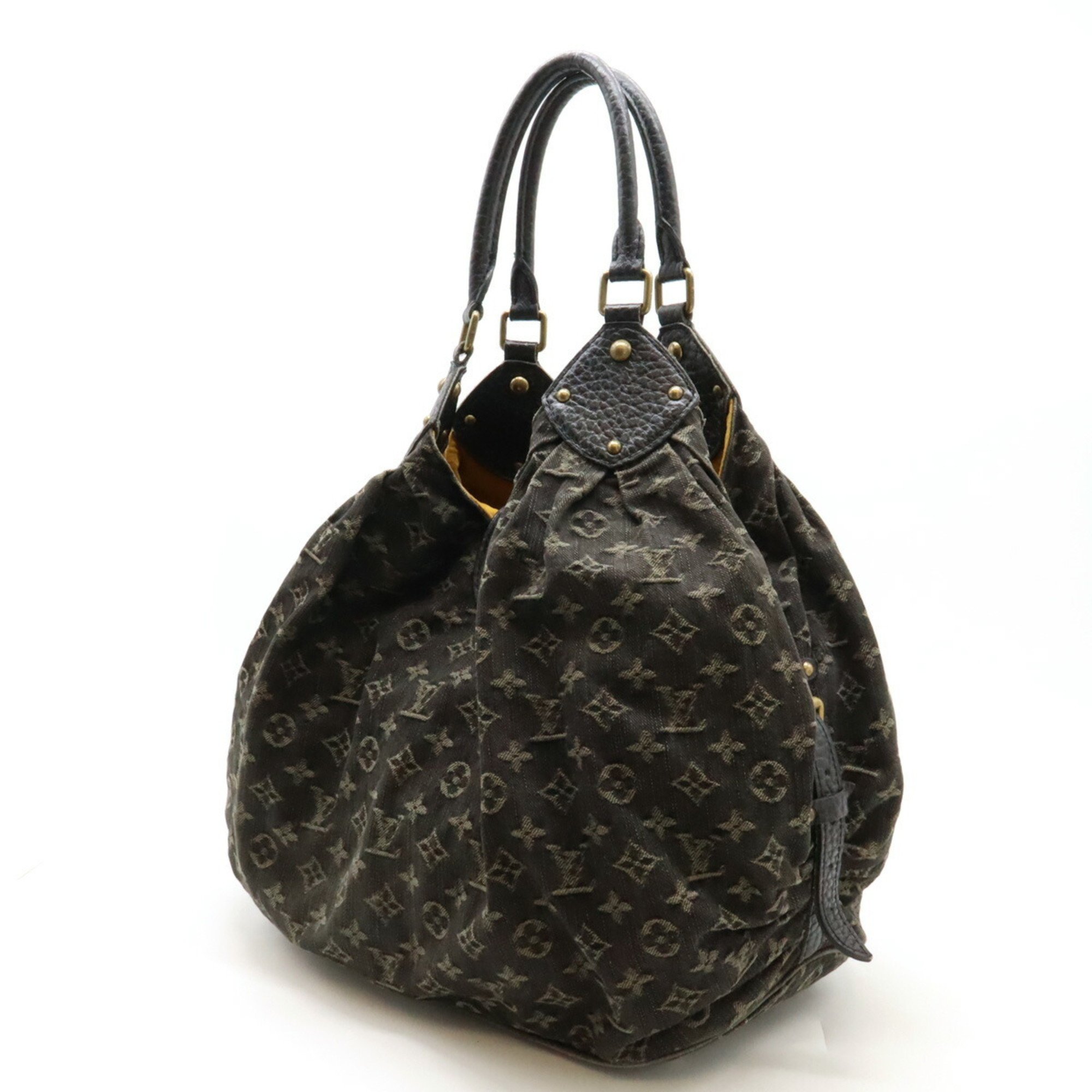 LOUIS VUITTON Louis Vuitton Monogram Denim XL Shoulder Bag Handbag Noir Black M95510