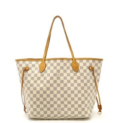 LOUIS VUITTON Damier Azur Neverfull MM Tote Bag Shoulder N51107