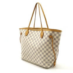 LOUIS VUITTON Damier Azur Neverfull MM Tote Bag Shoulder N51107