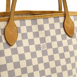 LOUIS VUITTON Damier Azur Neverfull MM Tote Bag Shoulder N51107