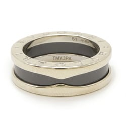 BVLGARI B-zero1 Save the Children Ring SV925 Silver Ceramic Black #51 Actual size approx. 10.5 346091