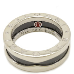 BVLGARI B-zero1 Save the Children Ring SV925 Silver Ceramic Black #51 Actual size approx. 10.5 346091