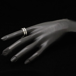 BVLGARI B-zero1 Save the Children Ring SV925 Silver Ceramic Black #51 Actual size approx. 10.5 346091