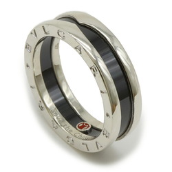 BVLGARI B-zero1 Save the Children Ring SV925 Silver Ceramic Black #60 Actual size approx. 19 346114