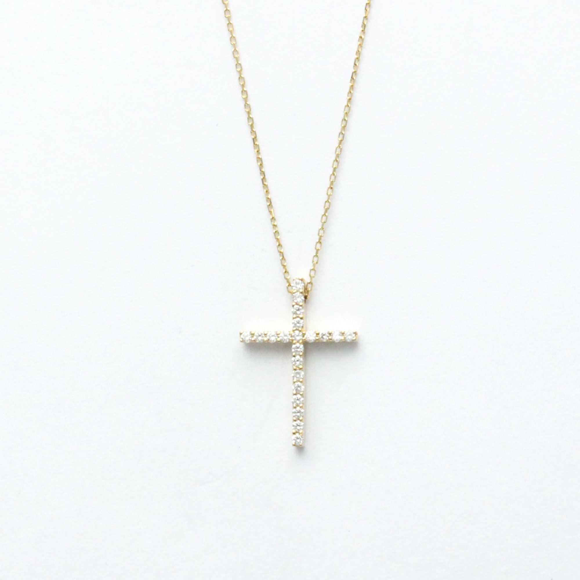 Ponte Vecchio Cross Diamond Necklace Yellow Gold (18K) Diamond Men,Women Fashion Pendant Necklace (Gold)