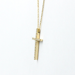 Ponte Vecchio Cross Diamond Necklace Yellow Gold (18K) Diamond Men,Women Fashion Pendant Necklace (Gold)