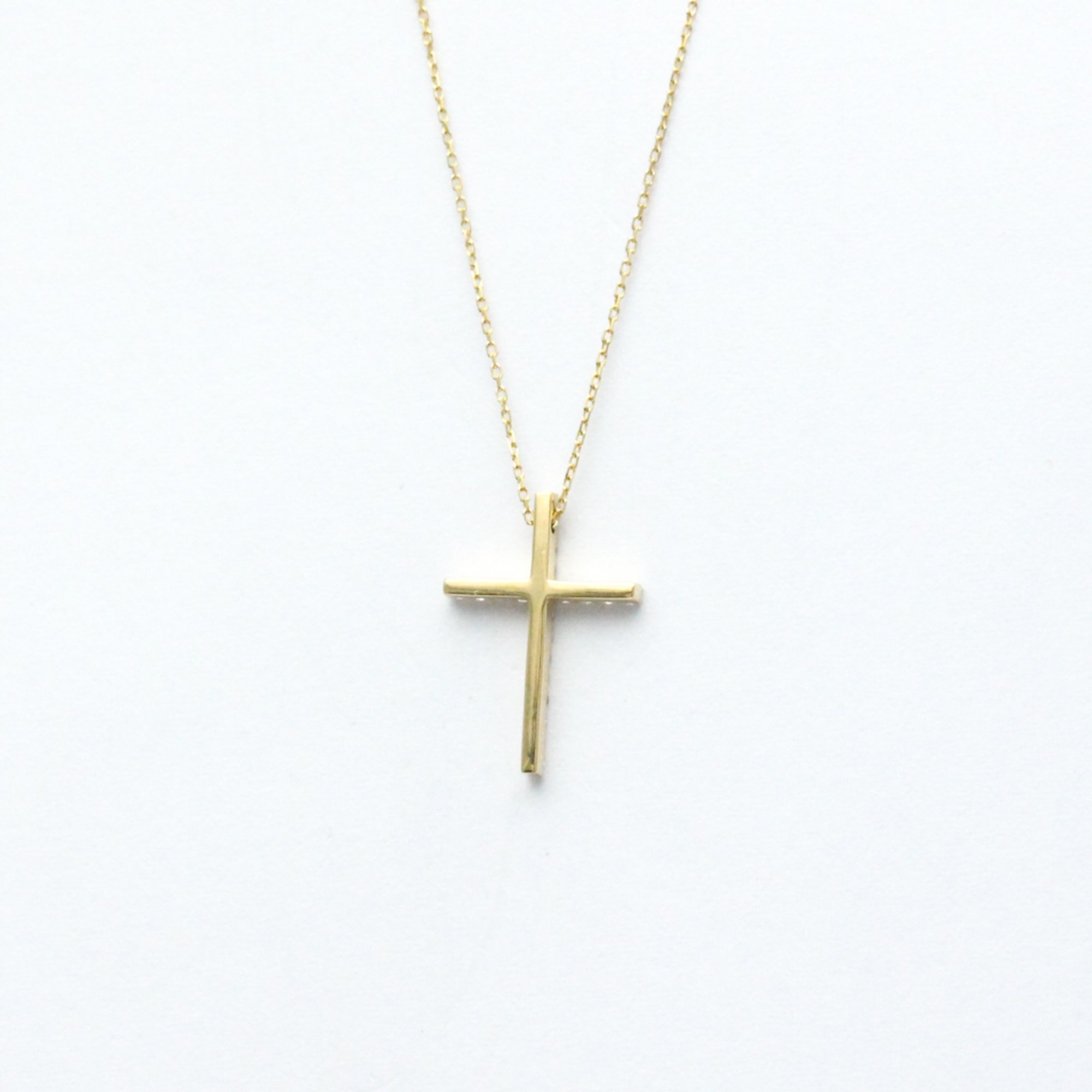 Ponte Vecchio Cross Diamond Necklace Yellow Gold (18K) Diamond Men,Women Fashion Pendant Necklace (Gold)