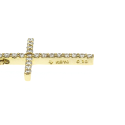 Ponte Vecchio Cross Diamond Necklace Yellow Gold (18K) Diamond Men,Women Fashion Pendant Necklace (Gold)