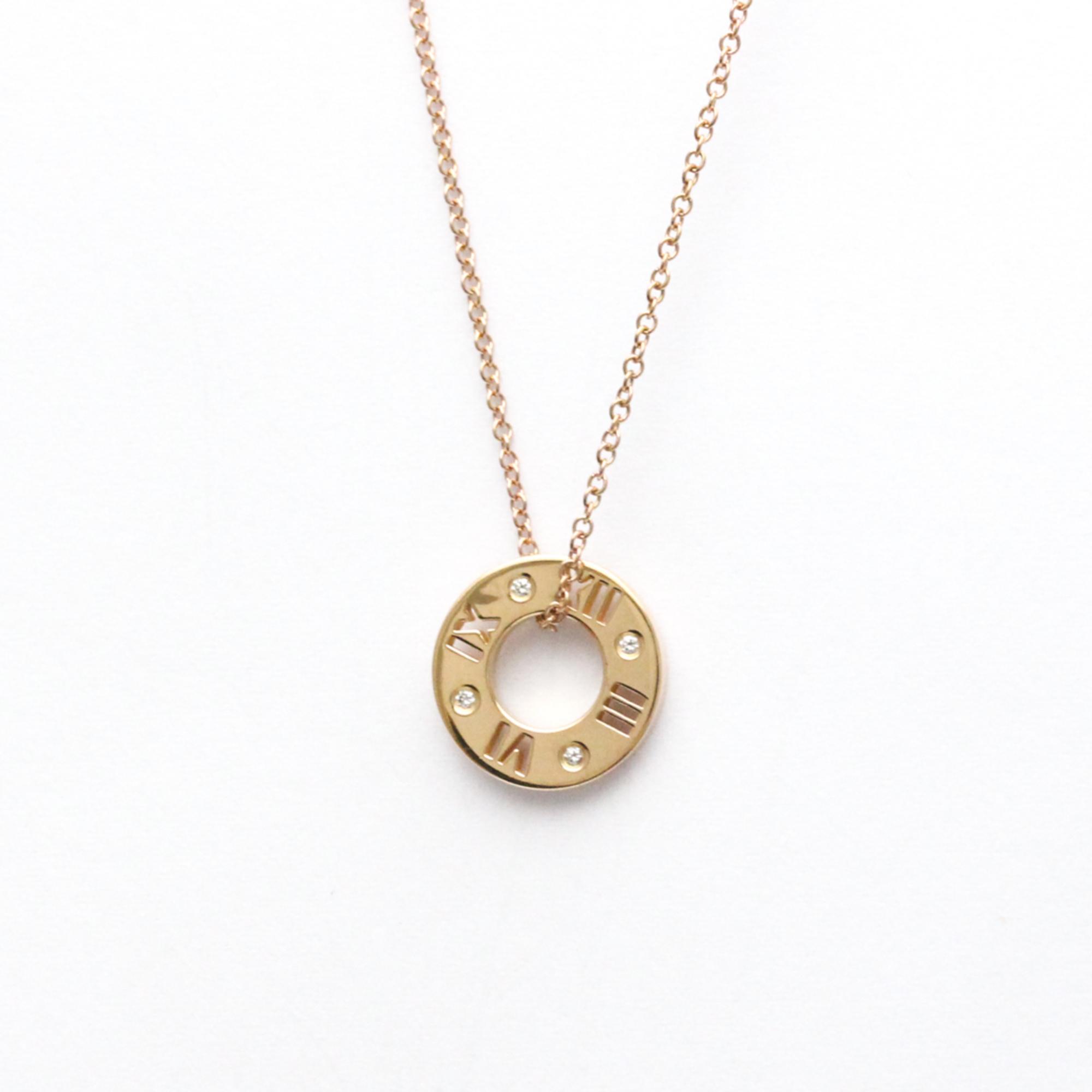 Tiffany Atlas Pierced Diamond Necklace Pink Gold (18K) Diamond Women,Men Fashion Pendant Necklace