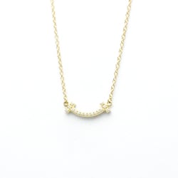 Tiffany T Smile Micro Diamond Necklace Yellow Gold (18K) Diamond Men,Women Fashion Pendant Necklace (Gold)