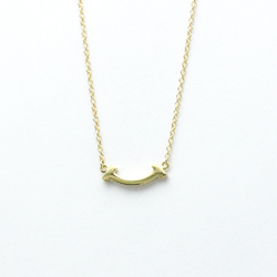 Tiffany T Smile Micro Diamond Necklace Yellow Gold (18K) Diamond Men,Women Fashion Pendant Necklace (Gold)