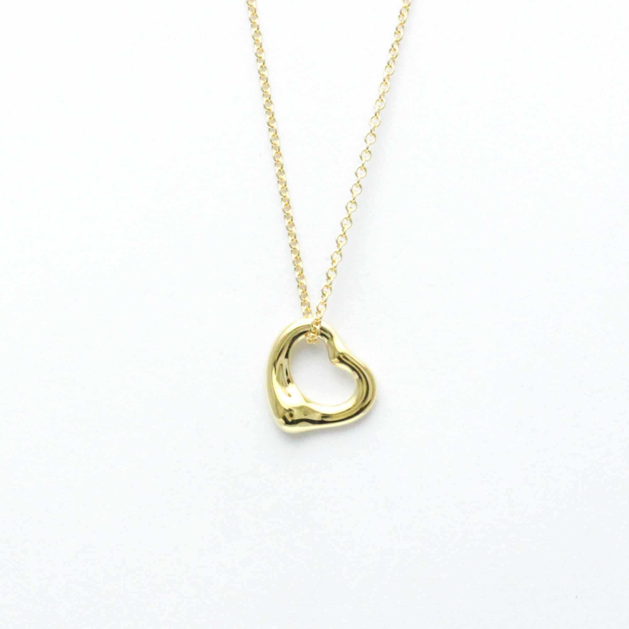 Tiffany Open Heart Yellow Gold (18K) No Stone Men,Women Fashion Pendant Necklace (Gold)