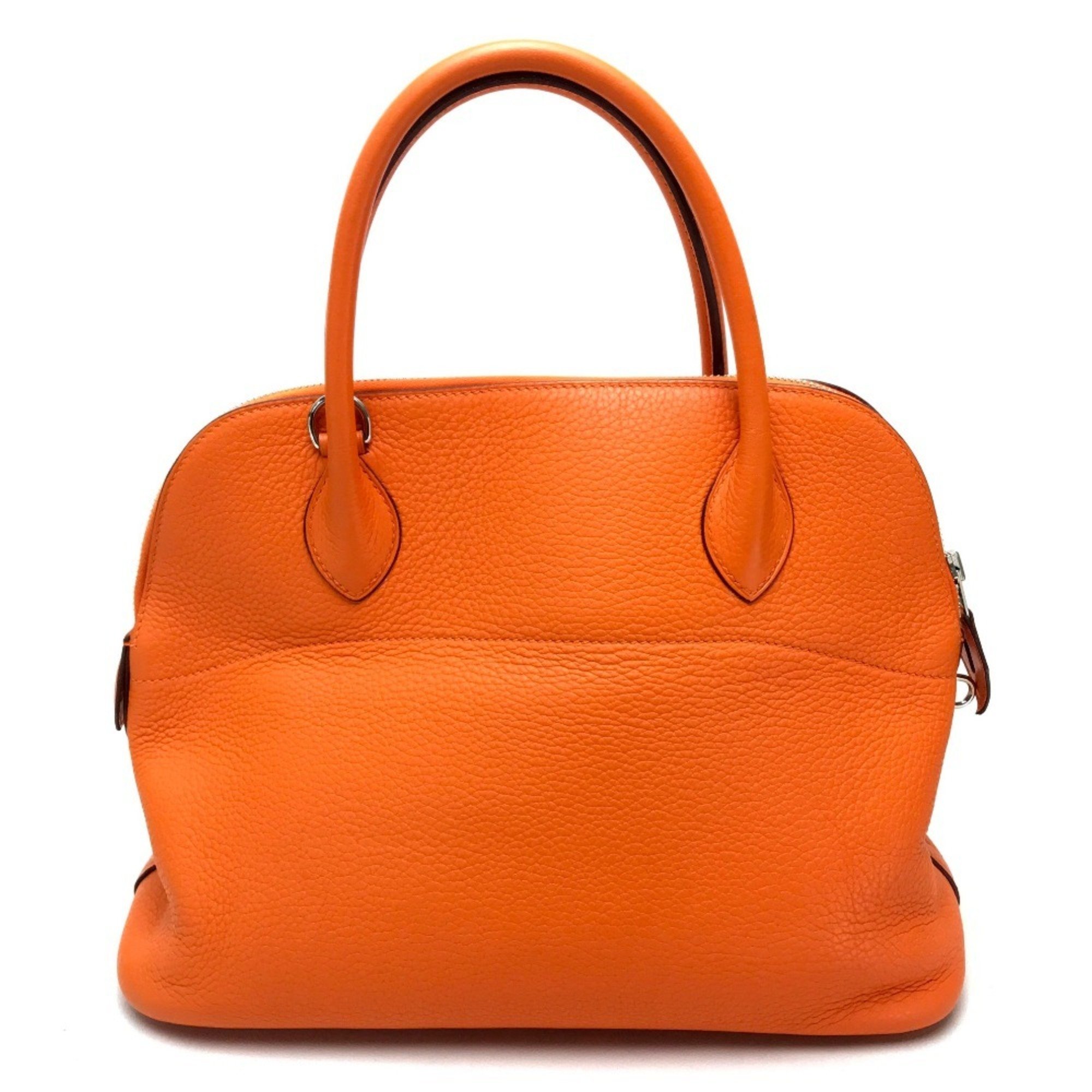 HERMES Bolide 31 Shoulder Bag Handbag Taurillon Clemence Women's Orange