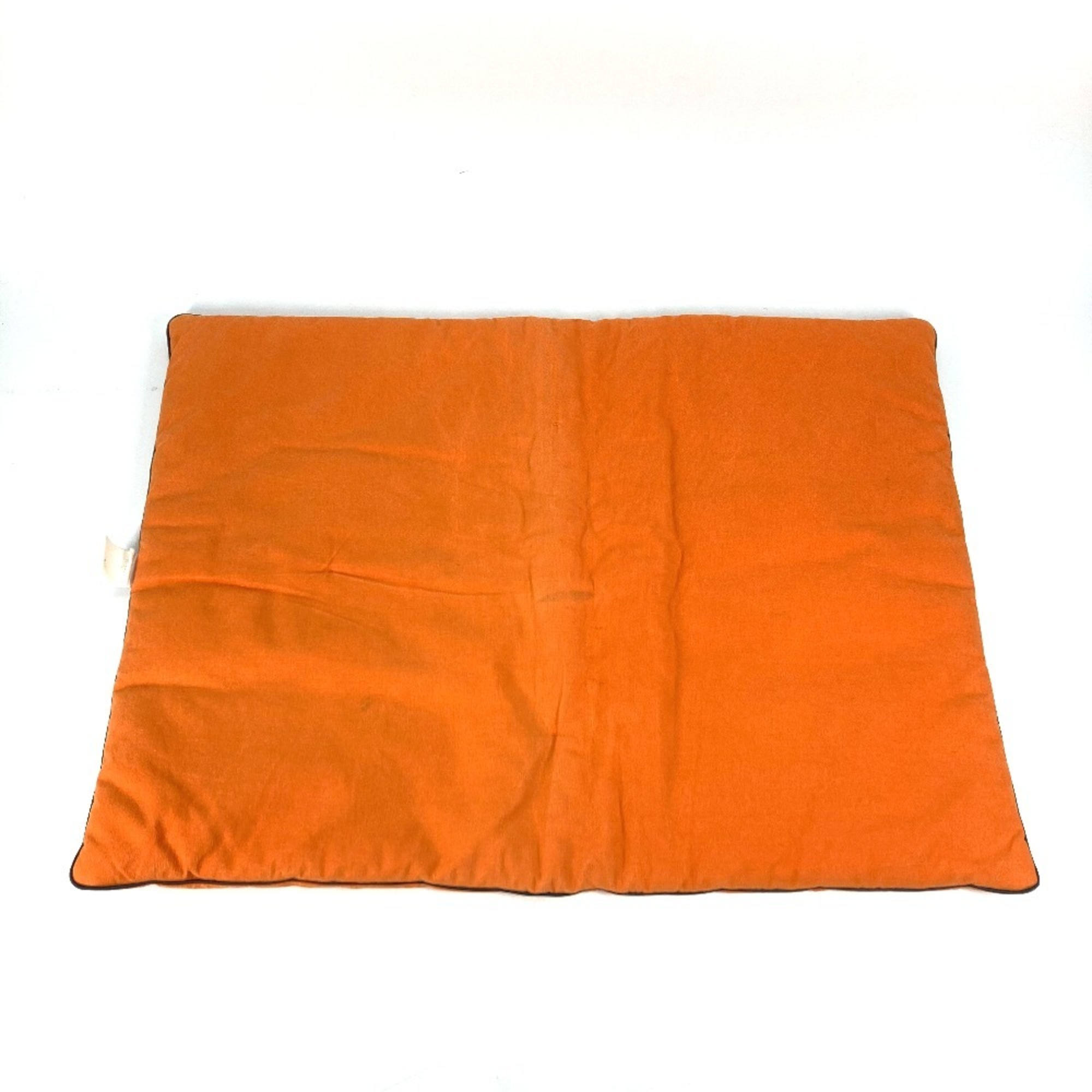 HERMES Big Embroidered Pet Dog Bedding Mat Cushion Cotton Men's Women's Orange