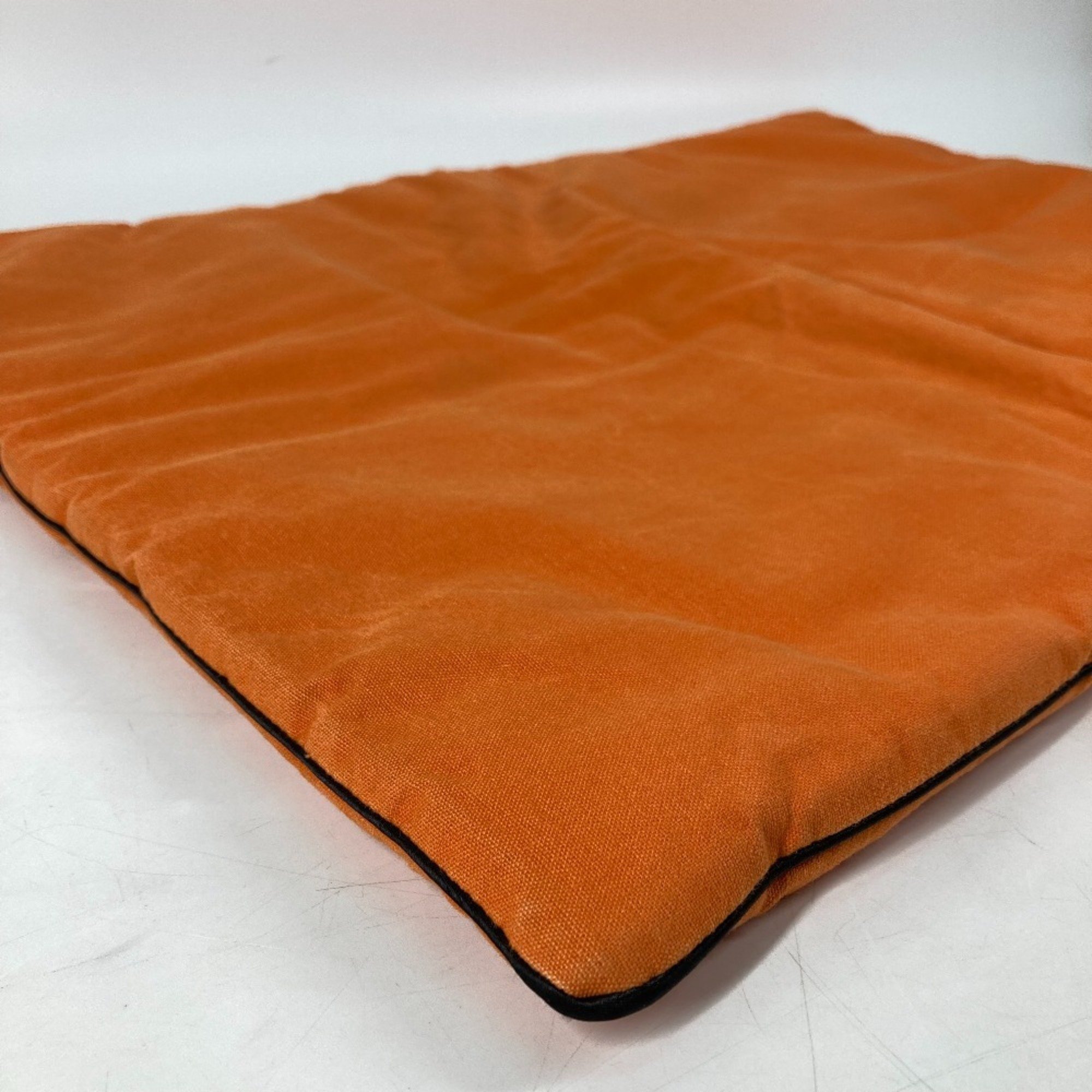 HERMES Big Embroidered Pet Dog Bedding Mat Cushion Cotton Men's Women's Orange