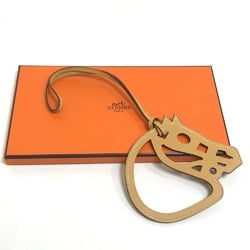 HERMES Petite H Paddock Cheval Strap Charm Swift Leather Men's Women's Ocher Beige