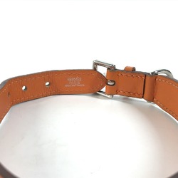 HERMES Pet Collar H Dog Animal Leather Men Women Orange