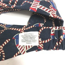 HERMES Headband Hair Silk Women's Navy