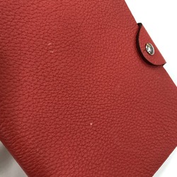 HERMES Ulysse PM Notebook Cover Stationery Planner Togo Women's Red